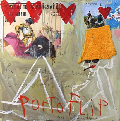null Vincent ALRAN (né en 1964)

"Portoflip", 2011

Technique mixte et collage sur...