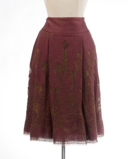 null CHRISTIAN LACROIX BAZAR : jupe plissée façon dentelle de couleurs alternées...