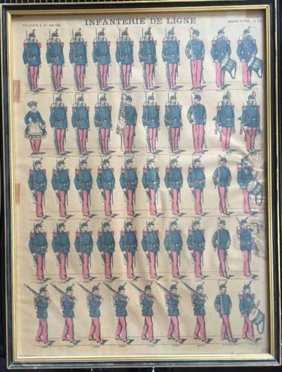 null 4 planches d'Epinal sur l'armée Française (61x41cm)