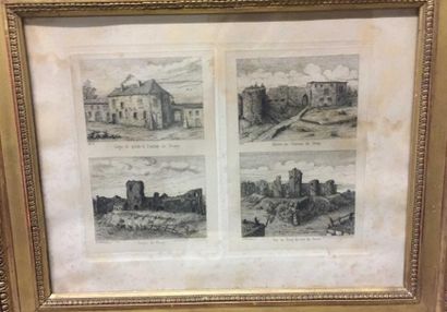 null 6 Suite de quatre lithographies dans un même cadre d’après BELLEVOYE Corps de...