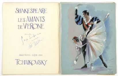 null Programme Roméo et Juliette, salle Pleyel 16 juin 1942 Signé par Serge Lifar...