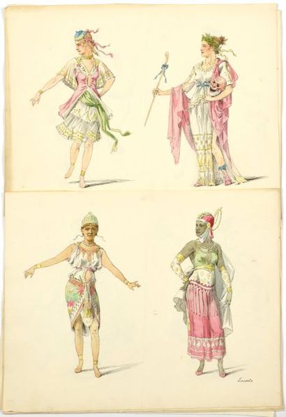 null Pierre Eugène LACOSTE (1818-1908), d’après Projet de costumes Douze planches...