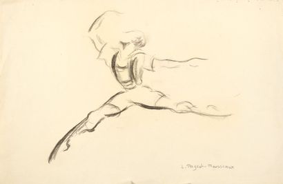 null Lucienne PAGEOT-ROUSSEAU Etude de danseur, Serge Golovine Crayon noir, signé...
