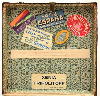 null Malle de voyage de Xenia Tripolitoff. 43,5 ? 42,5 ? 45 cm.