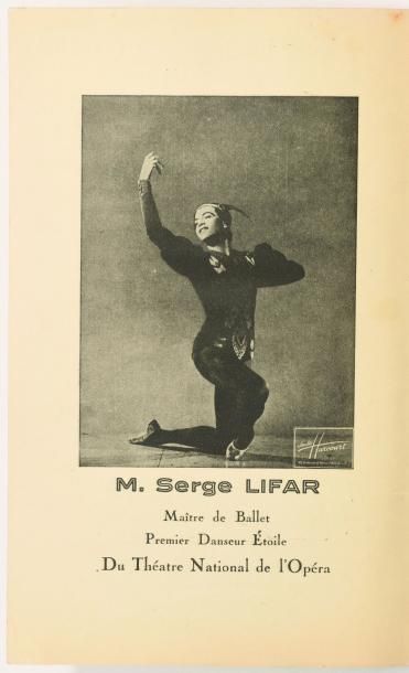 null LIFAR, Serge. Programme de gala. Paris, 1941.