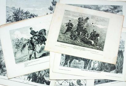 null Guerre russo-turque de 1877-1878. Ensemble de 29 lithographies. 1879