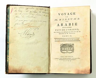 null Voyage de M. Niebuhr en Arabie et en d’autres pays de l’Orient. Suisse, 178...