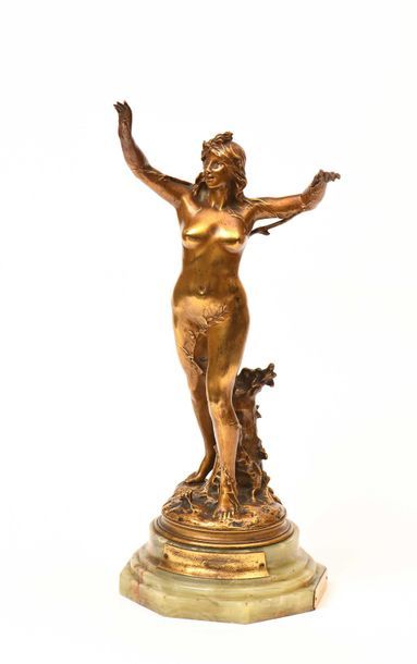 null Raoul LARCHE (1860-1912), d’après Deux figures de Daphné en bronze à patine...