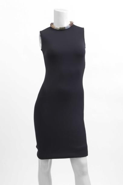 null Alexander Mqueen : Robe de soirée courte noir 3 trous, en polyester. Le tour...