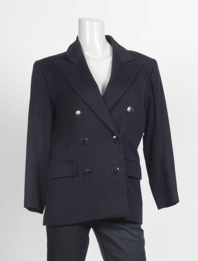 null YVES SAINT LAURENT RIVE GAUCHE : Veste en laine noir, boutonnage croisé manches...