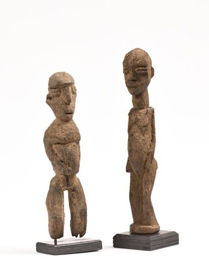 null Statues Bateba Lobi, Burkina Fasso : Lot de 2 statues en bois , patine sacrificielle...