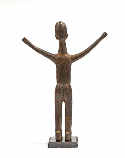 null Statue bateba Lobi , Burkina Fasso  : Tipuo, bois dur peinture claire H 33c...