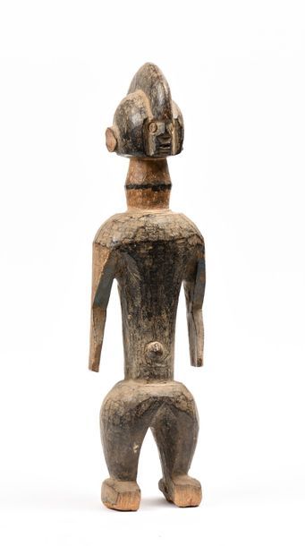 null Statue Mumuye Nigéria : Statue en bois dur polychrome accident au niveau de...