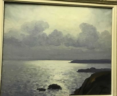 null Arsène CHABANIAN (1864-1949) Reflet sur la mer, circa 1930 Huile sur toile,...