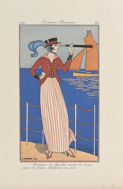 null 183 Georges BARBIER (1882 - 1932) d’après Costumes parisiens Lithographie signée...