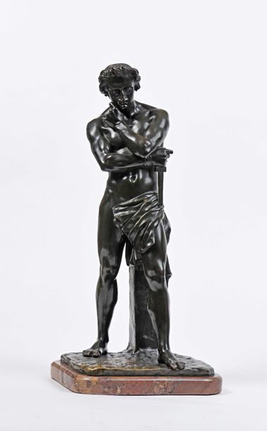 null 283 Denis FOYATIER (1793-1853) Spartacus Bronze à patine brune. Signé. Sur un...