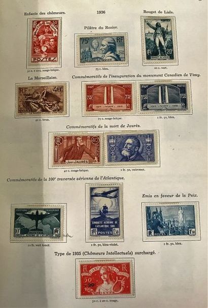 null FRANCE
Émissions 1849/1990: belle collection de timbres neufs et oblitérés,...