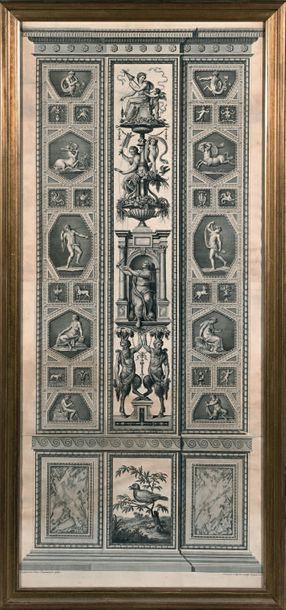 null Suite de quatre gravures des «Loges de Raphaël», inscrit dans le bas Ludovicus...