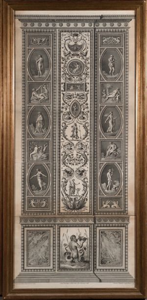 null Suite de quatre gravures des «Loges de Raphaël», inscrit dans le bas Ludovicus...