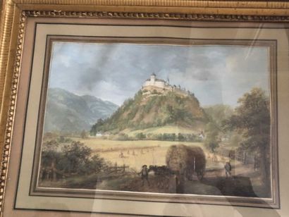null Ecole Suisse, Paysages. Aquarelles XVIIIe siècle