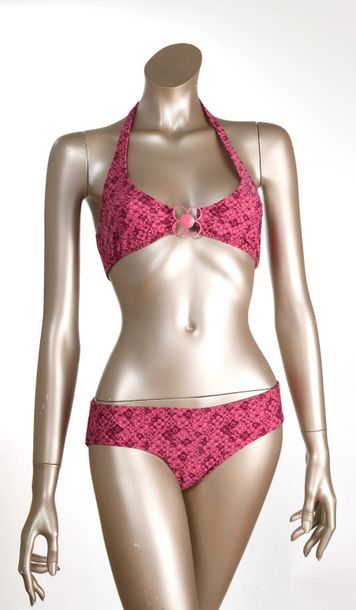 null Louis VUITTON : maillot de bain deux pièces rose modèle fleur MURAKAMI, marguerite...