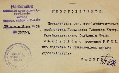null Deux documents sur la Guerre Civile en Sibérie: Le Corps Tchekoslovaque, vers...