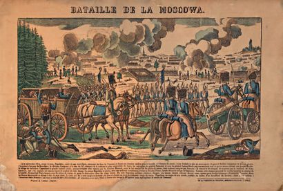 null «Bataille de la Moscowa».
Imagerie d’Epinal, chez Pellerin. XIXème. Gravure...