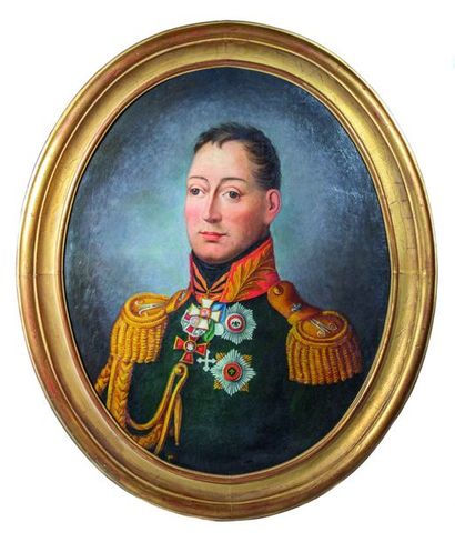 ANONYME DU DÉBUT DU XIXe Portrait du général Filippo (Philipp Ossipovitch) PAULUCCI...