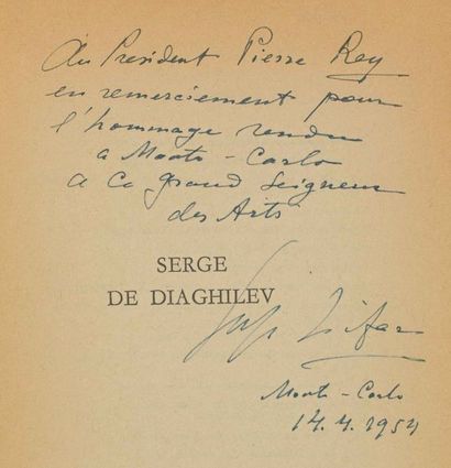 LIFAR, Serge. Serge de Diaghilev: sa vie, son œuvre, sa légende.
Monaco, Éditions...