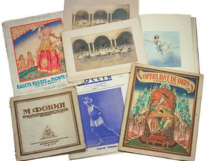 [BILIBINE, GONTCHAROVA et alii] Lot de 7 éditions sur les ballets russes, dont Programme...