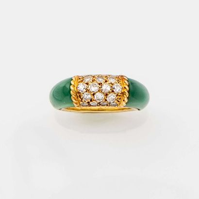 null VAN CLEEF & ARPELS Bague Philippine jonc en or jaune 18K (750‰), parée d'un...