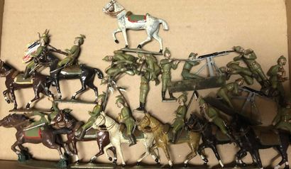 null CBG : Prussiens au combat avec 9 Cavaliers dont Officier à cheval – Lanciers...