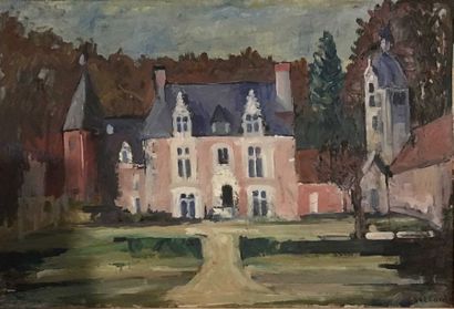 null David SETFORD (1925-2010) Etude, Château de Chamerolles c. 2000 Huile sur toile...
