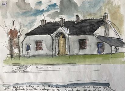 null David SETFORD (1925-2010) Lock Keepers cottage on the Cher c.2002
Dessin double...