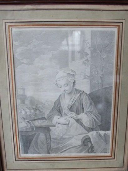 null  Lot : estampe d’après Jacob Ruysdael - Ecole orientaliste - Gravure d’après...