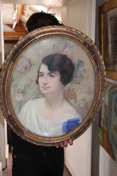 null Cécile BOILET c. 1914 Portrait Pastel