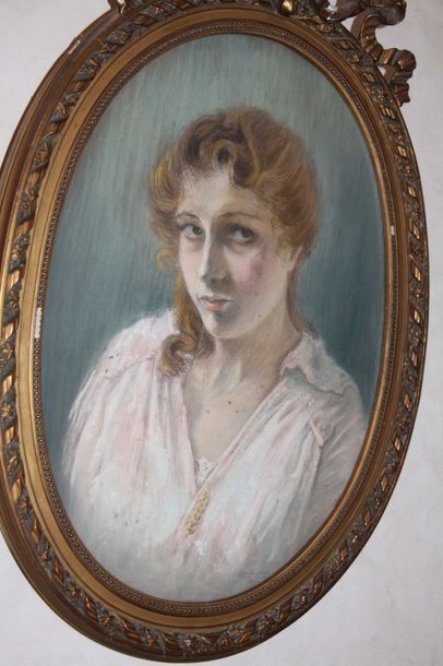 null Muguette BOILET c.1914 Pastel Belle-mère du peintre David SETFORD