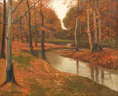 Ivan Ivanovitch KOWALSKI (1839- 1937) 
Paysage avec fleuve
Huile sur toile, signée...