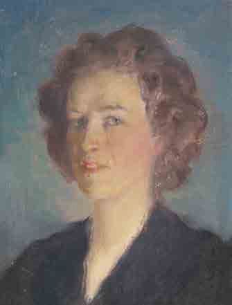 Paul CHMAROFF (1874-1950) 
Portrait de Olga Vinogradova, femme de Paul Chmaroff
Huile...