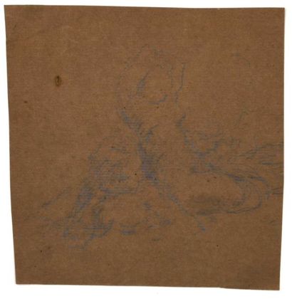 Paul CHMAROFF (1874-1950) 
Deux baigneuses
Crayon et encre sur papier, petite mouillure...