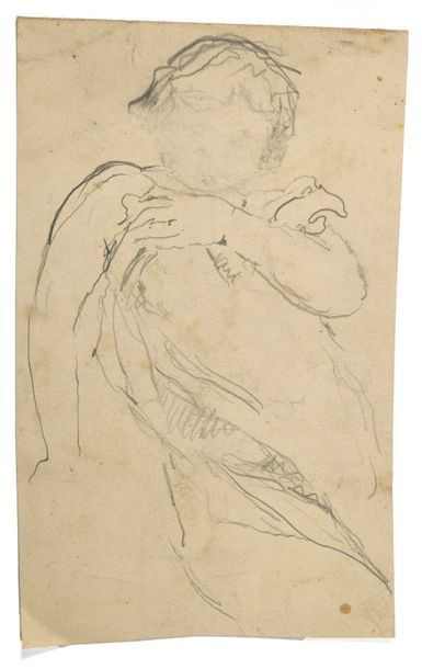 Paul CHMAROFF (1874-1950) 
Etude des nus
Fusain sur papier, signé au milieu à droite,...