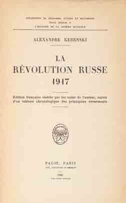 KERENSKY, Alexandre. La Révolution russe (1917). Paris, Payot, 1928.

?????????,...
