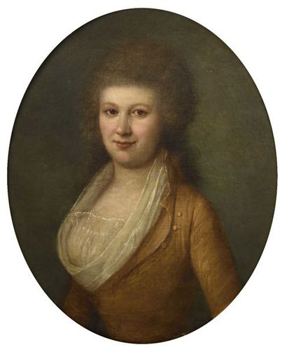 null 17 Ecole allemande de la seconde moitié du XVIIIe siècle. Portrait de femme...