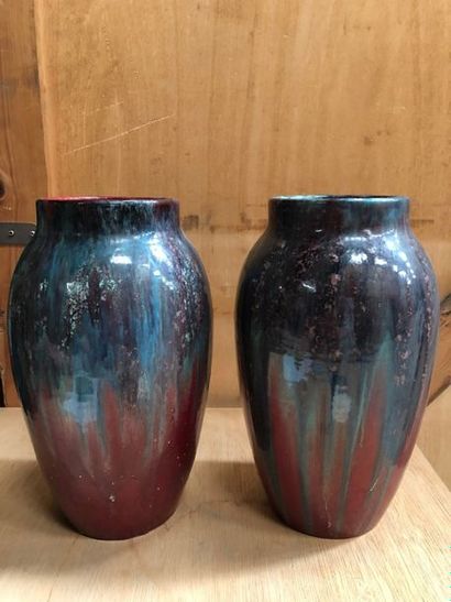 null Deux vases en céramique vernissé

Fabrique d'art de Bordeaux "Canderau" marque...