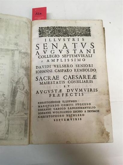 null 15. [AUGSBOURG]. Pharmacopoeia Augustana (). [Augsbourg], 1646, in-folio, vélin...