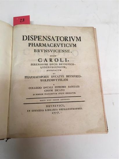 null 28. [BRUNSWICK]. Dispensatorium pharmaceuticum Brunsvicense, iussu Caroli serenissimi...