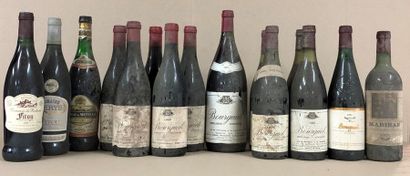 null 15 bottles of FITOU and MADIRAN BOURGUEIL WINES YEARS 60 TO 90 FOR SALE IN THE...