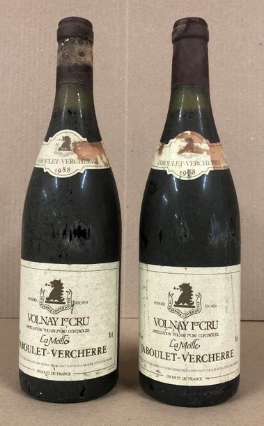 null 2 bouteilles VOLNAY 1er cru «La Meille» - Jaboulet
Verchère 1988.
Étiquettes...