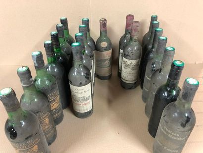 null 36 bouteilles VINS DIVERS À VENDRE EN L'ÉTAT. 15 bouteilles CHÂTEAU PALMIER...