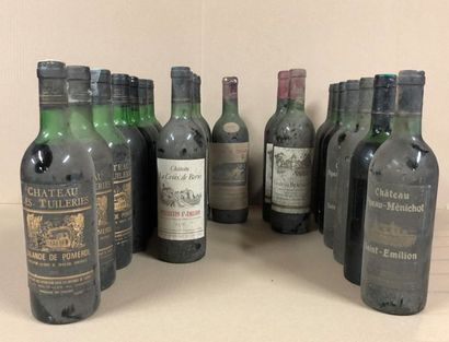 null 36 bouteilles VINS DIVERS À VENDRE EN L'ÉTAT. 15 bouteilles CHÂTEAU PALMIER...